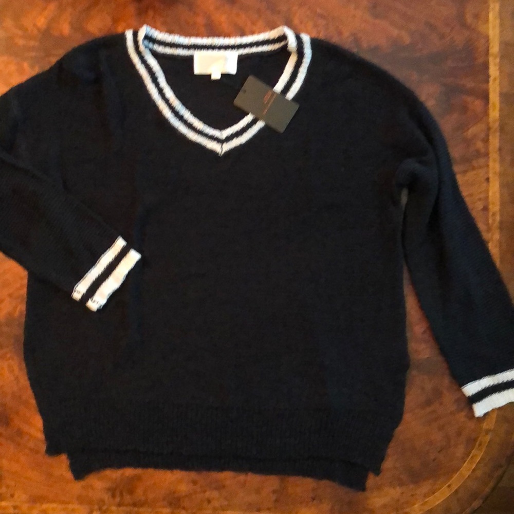 J.O.A. Los Angeles Navy Knit Sweater